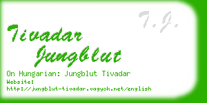 tivadar jungblut business card